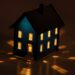 Photo of a Miniature House With Interior Lighting